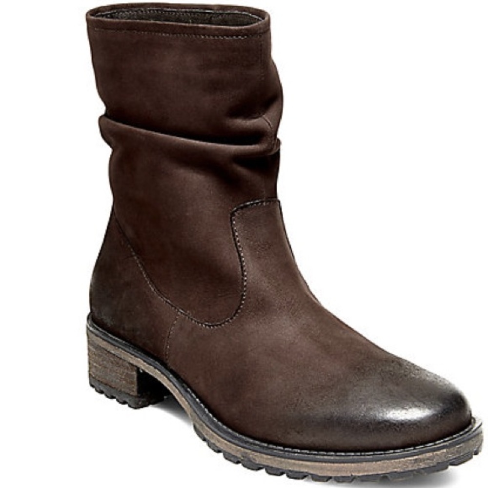 Steve Madden MAEZY Brown Leather Lug Sole Boots